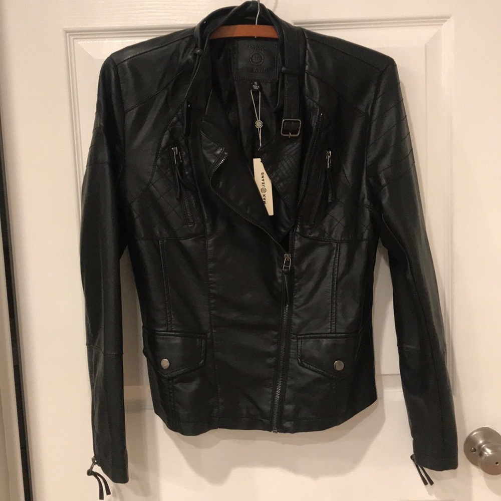NWT Max Jeans Faux Leather jacket